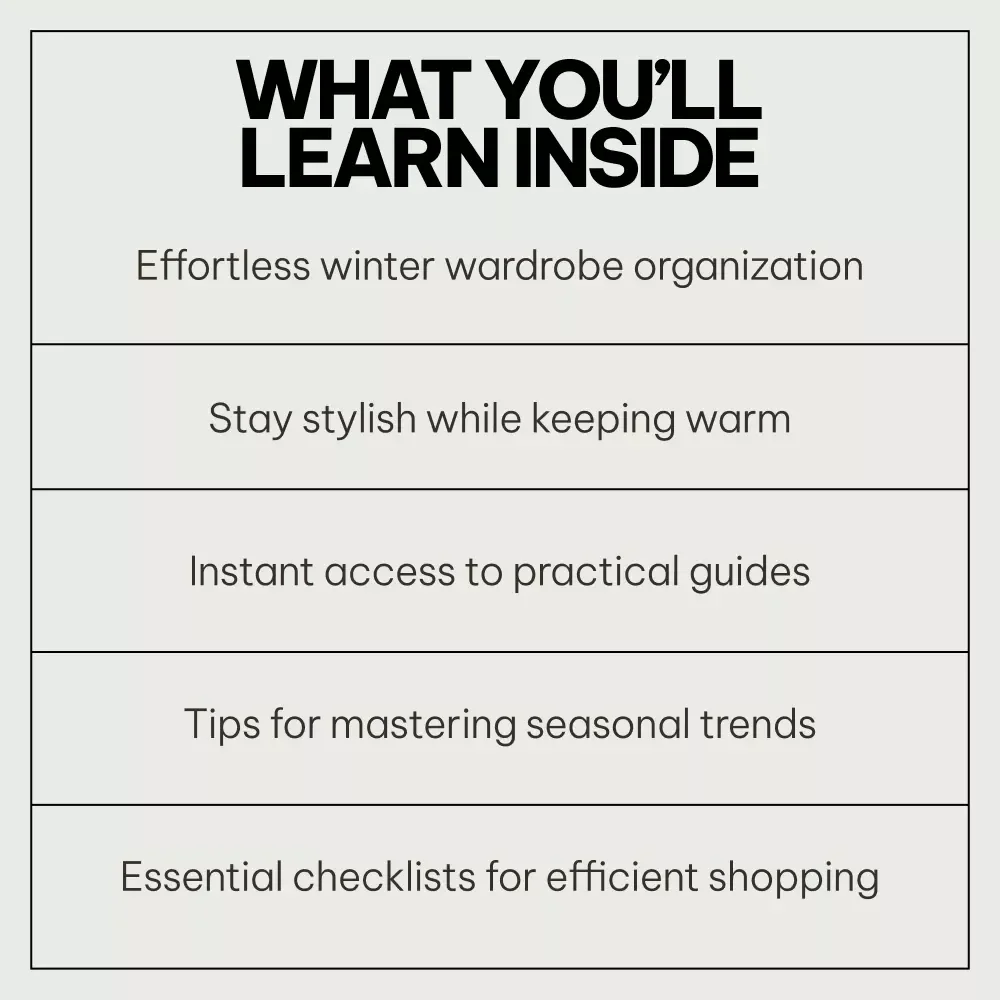 The Essential Winter Fashion Trends Bundle: eBooks, Guides & Checklists for Winter Style
