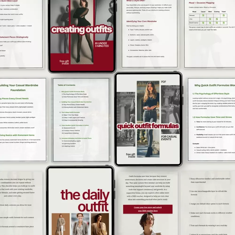 Quick Style Solutions That Actually Work – 10-in-1 Digital Bundle of Quick Outfit Hacks, Outfit Formulas & 5-Minute Style Shortcuts