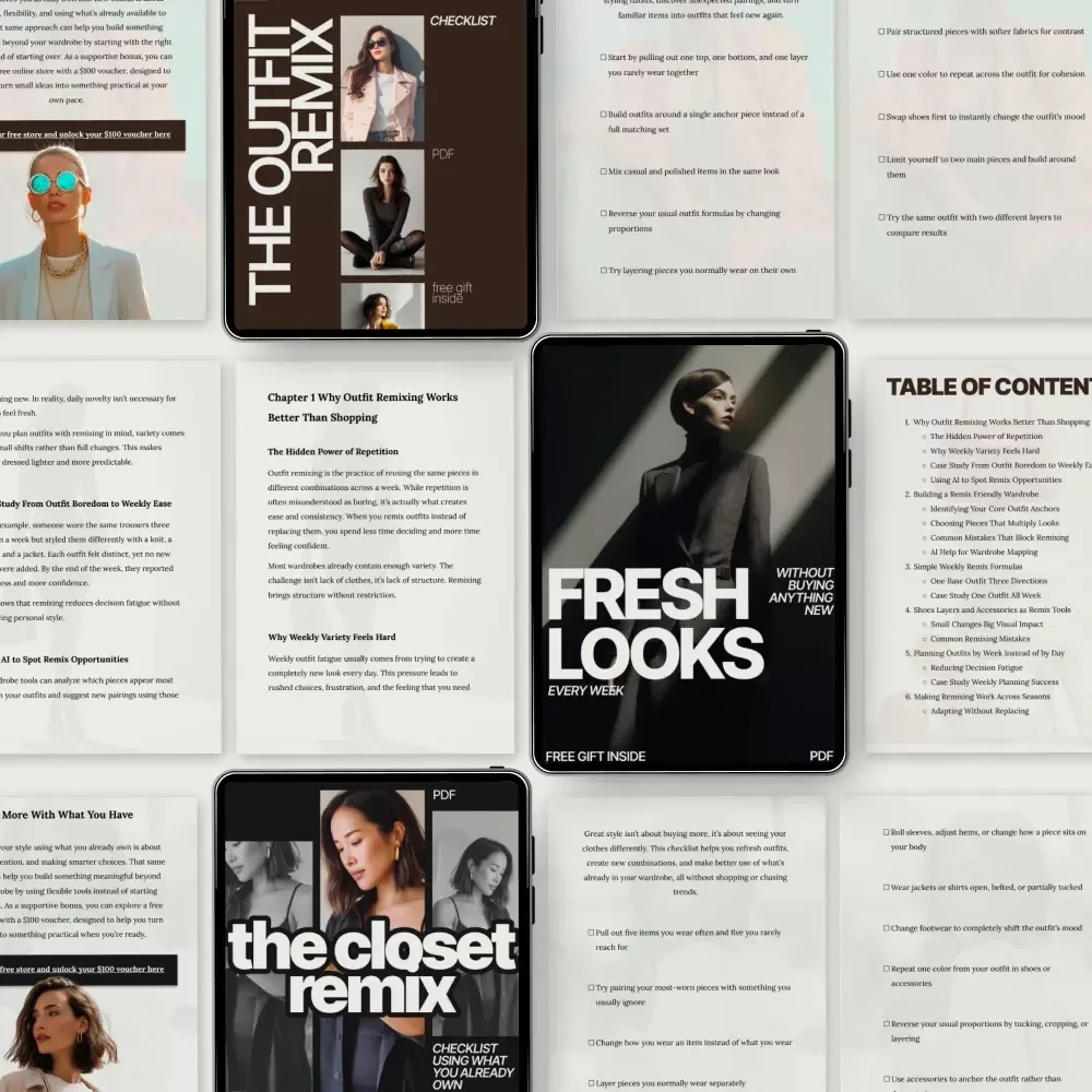 Styling Tricks from Your Existing Wardrobe: 3-in-1 Bundle of Guides, eBooks, and Checklists