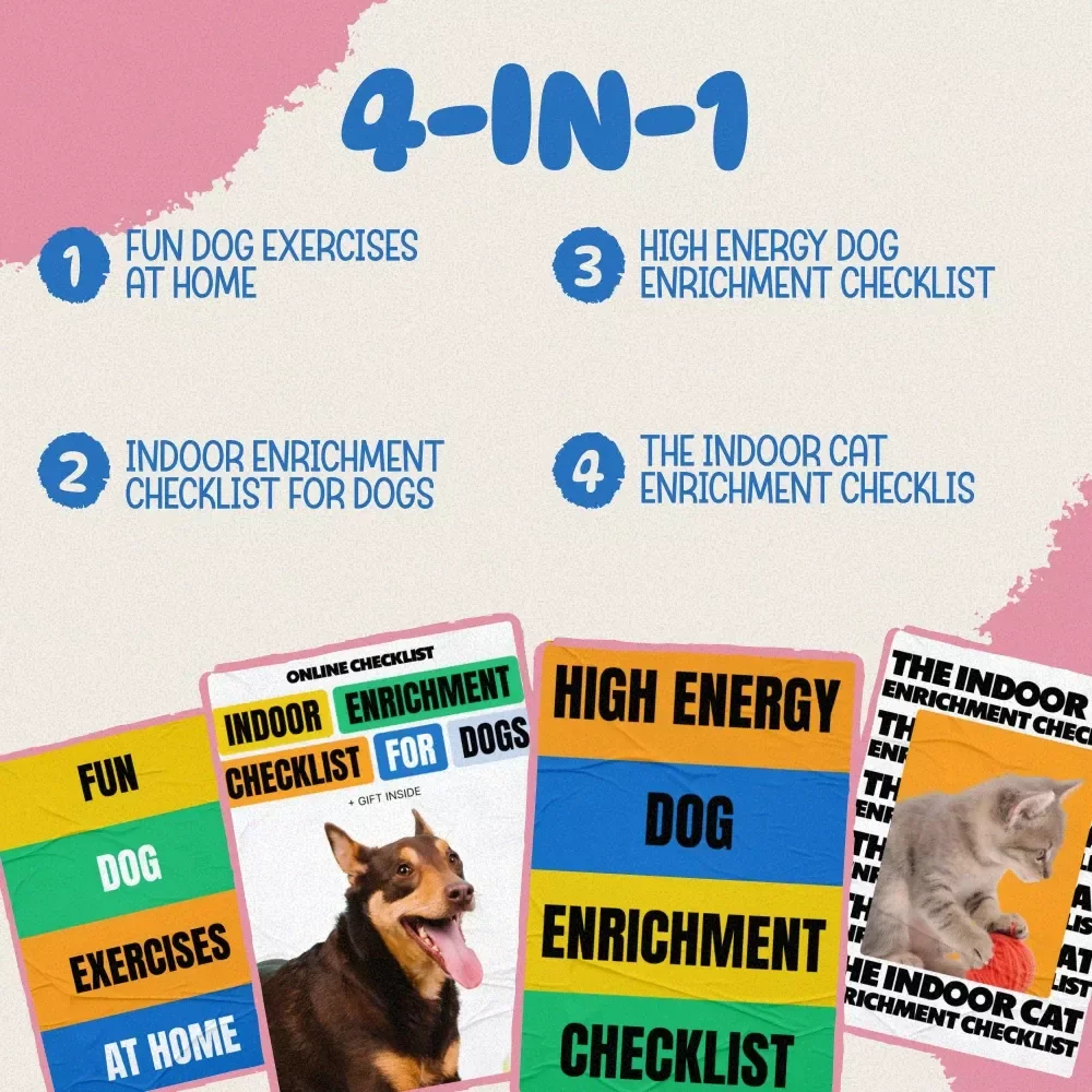 Complete Pet Enrichment Toolkit: Fun Dog & Cat Enrichment Guide & Checklists