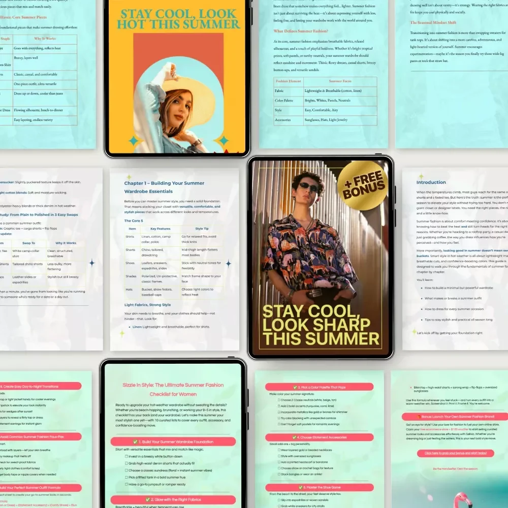 Bright Summer Fashion Trends Collection – 3-in-1 Digital Bundle