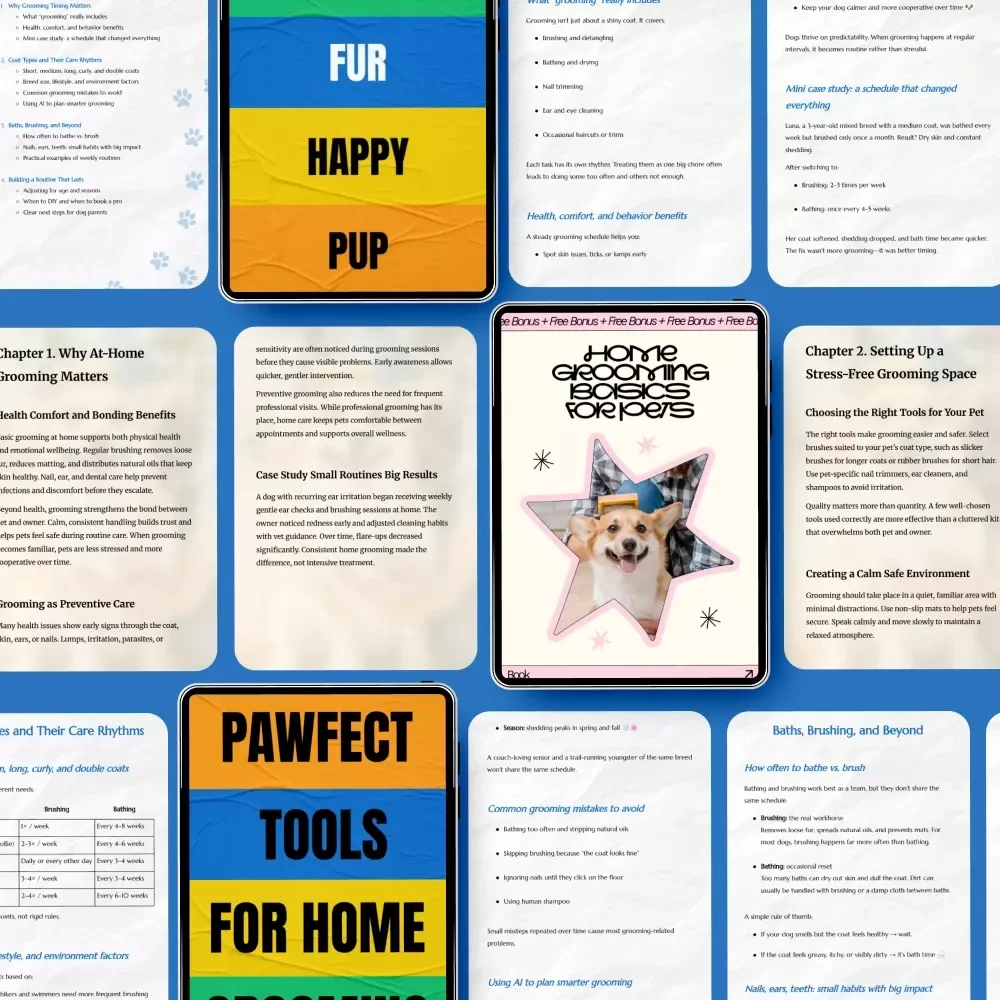 The Perfect Home Grooming Toolkit for Dogs of All Breeds: Guide, eBook & Checklist