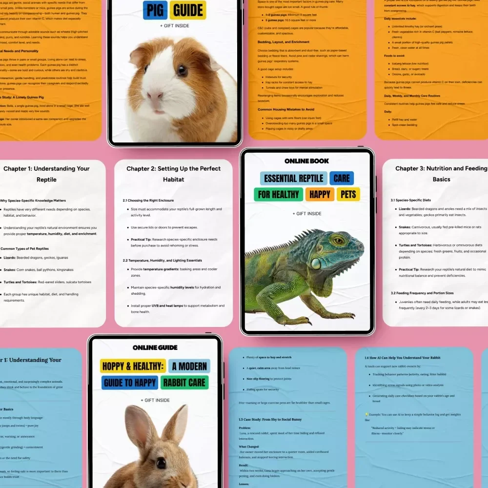 Complete Small Pets Guide Kit for New Owners - 5-in-1 Bundle of Guides & Checklist