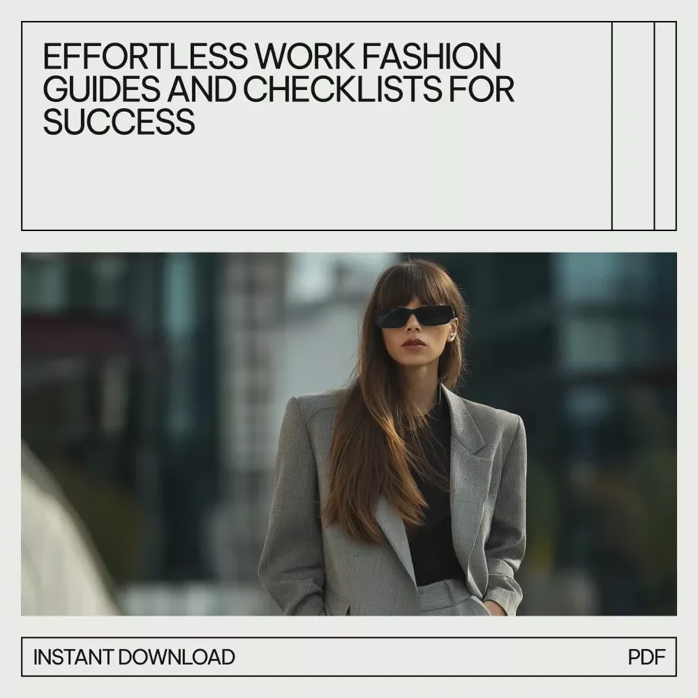 Office Wardrobe Pack for Effortless Style: 5-in-1 Bundle of Work Fashion Guides & Checklists