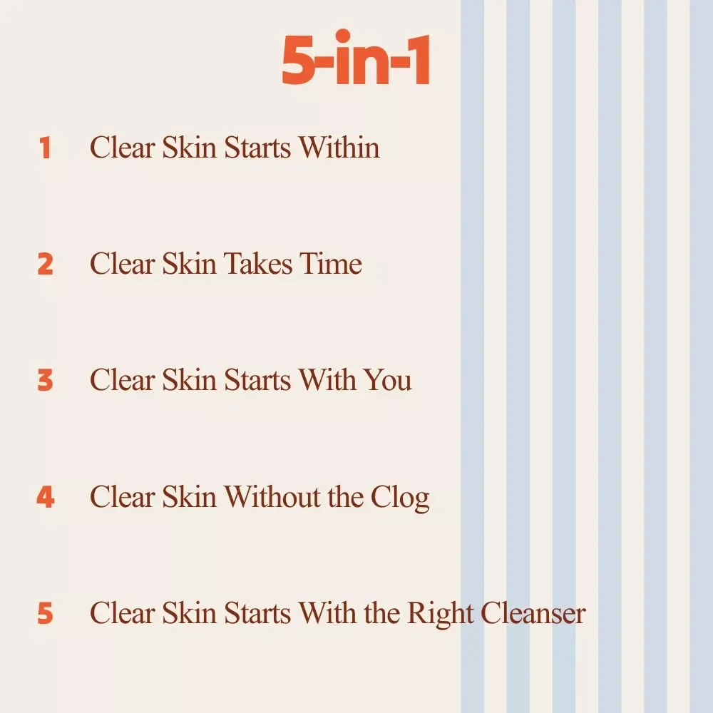 Clear Skin Routine Bundle | 5-in-1 clear skin skincare routine Guides