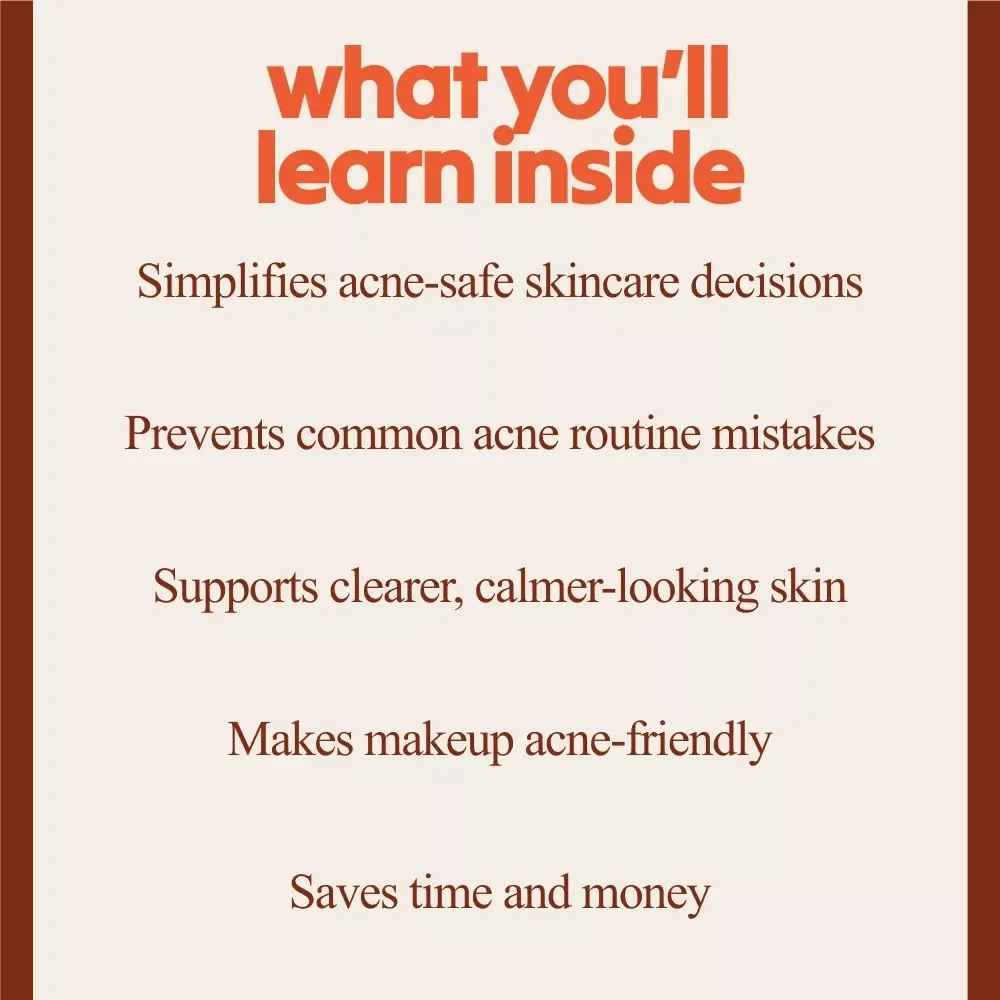 Acne-Safe Skincare Routine Pack | 4-in-1 Digital Bundle for Skincare for Acne Prone Skin | Makeup Strategies for Acne-Prone Skin + Clear Skin Blueprint Guides