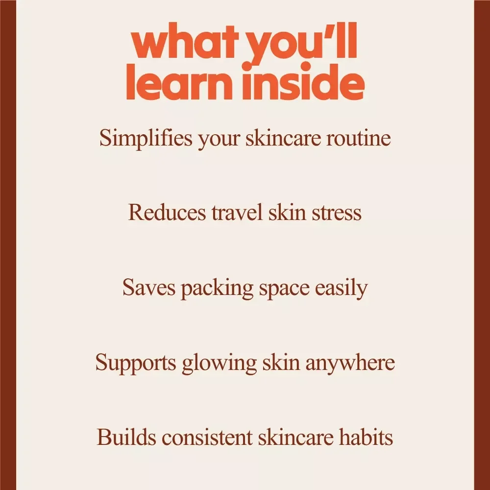 Travel-Proof Skincare Tips Bundle | 3-in-1 Travel Skincare Routine Digital Guides