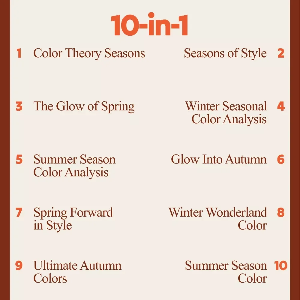 Color Theory Seasons Bundle 10-in-1 | Seasonal Color Analysis Guides & Checklists