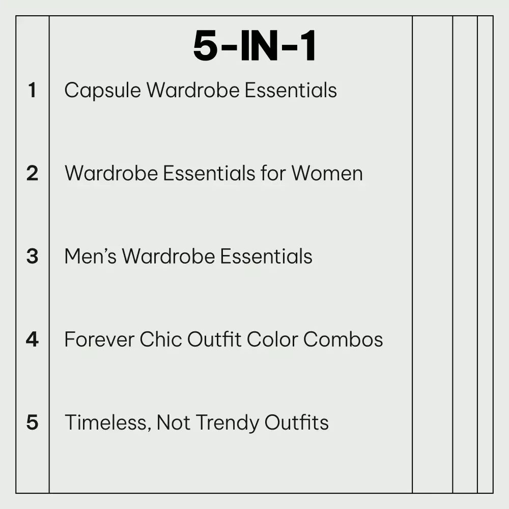 Timeless Looks That Never Fade: 5-in-1 Wardrobe Essentials Bundle for Men & Women