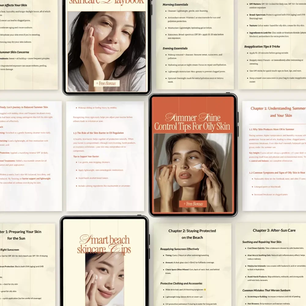 Summer Skincare Secrets Bundle | 3-in-1 Digital Guides for a Summer Skincare Routine