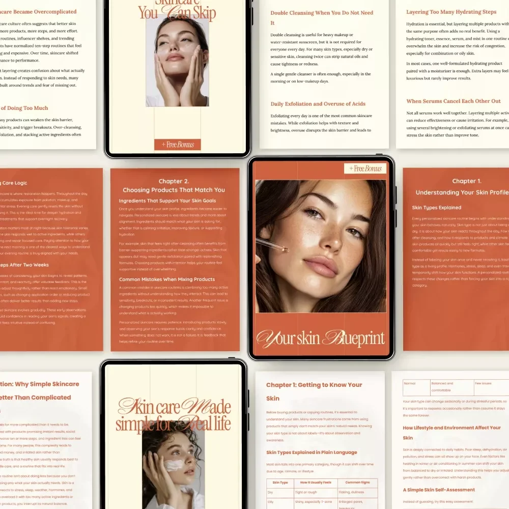 Skincare Simplification Secrets Pack | 3-in-1 Bundle + What Skincare Steps to Skip