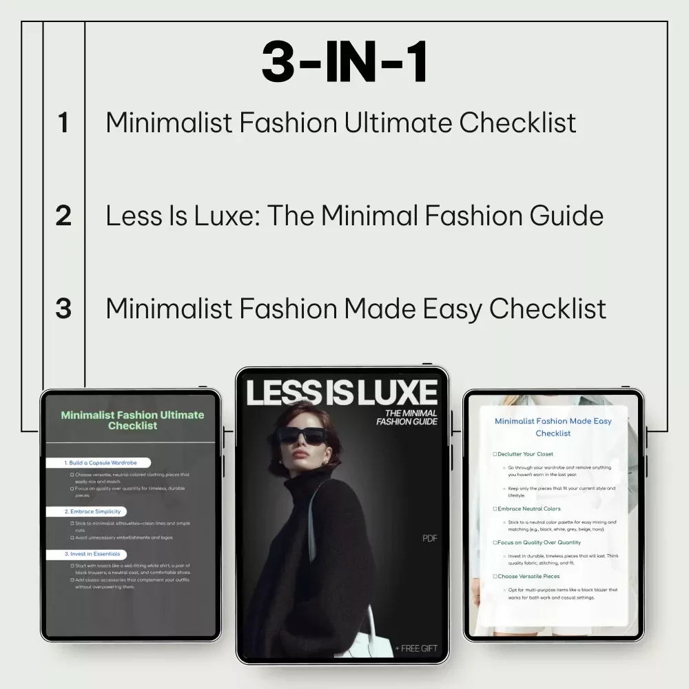 Minimal Trends Toolkit for Outfit Planning: 3-in-1 Bundle of Guides, eBooks & Checklists
