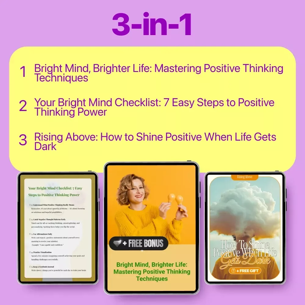 Everyday Optimism Toolkit | 3-in-1 Digital Download Bundle for how to think positive all the time | Bright Mind, Brighter Life
