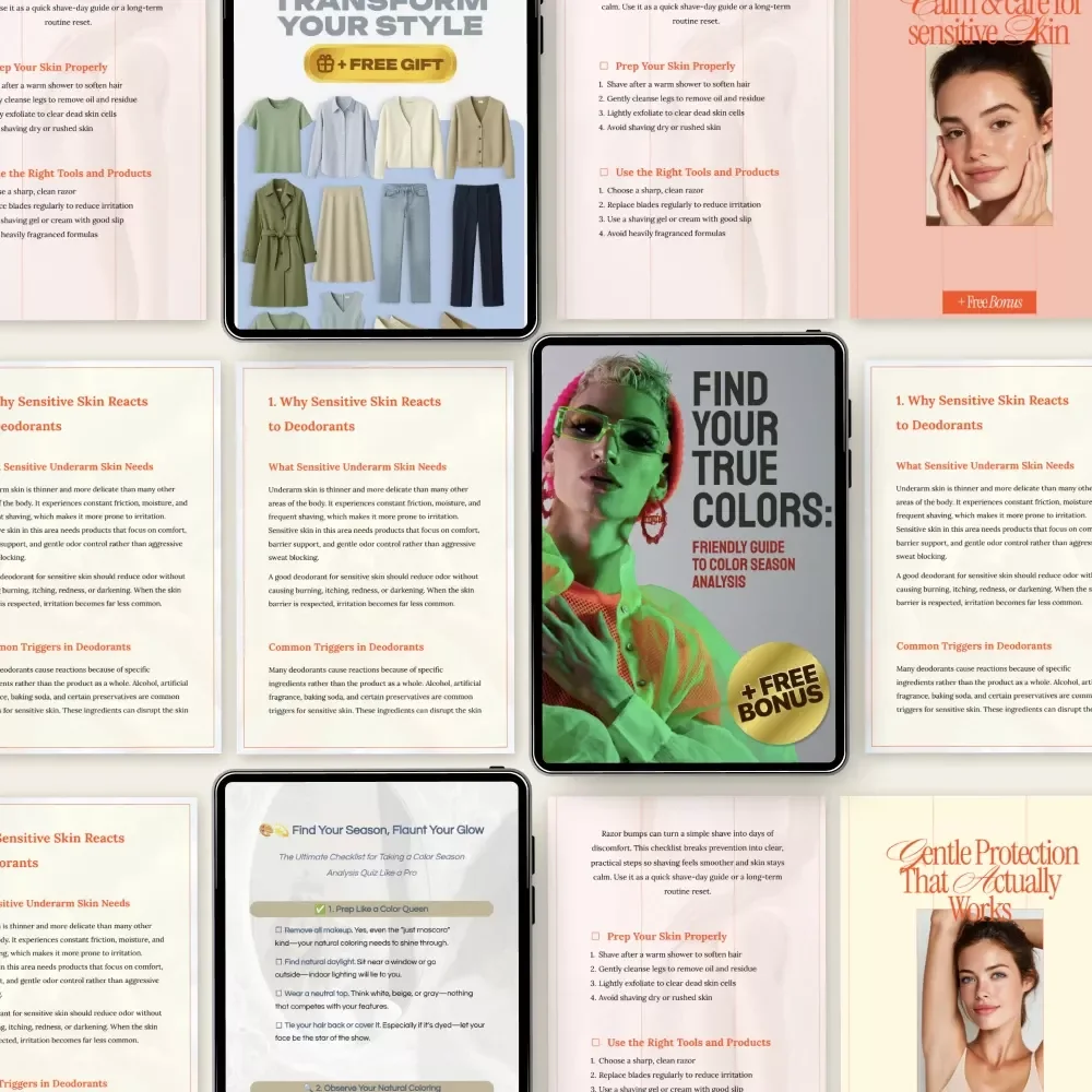 Seasonal Color Analysis Pack: A Friendly Guide to Color Season Analysis | 3-in-1 Bundle