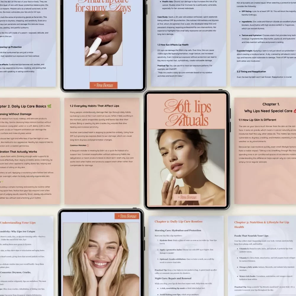 Lip Care Secrets Bundle | 5-in-1 Lip Care Tips Digital Guides & Checklists