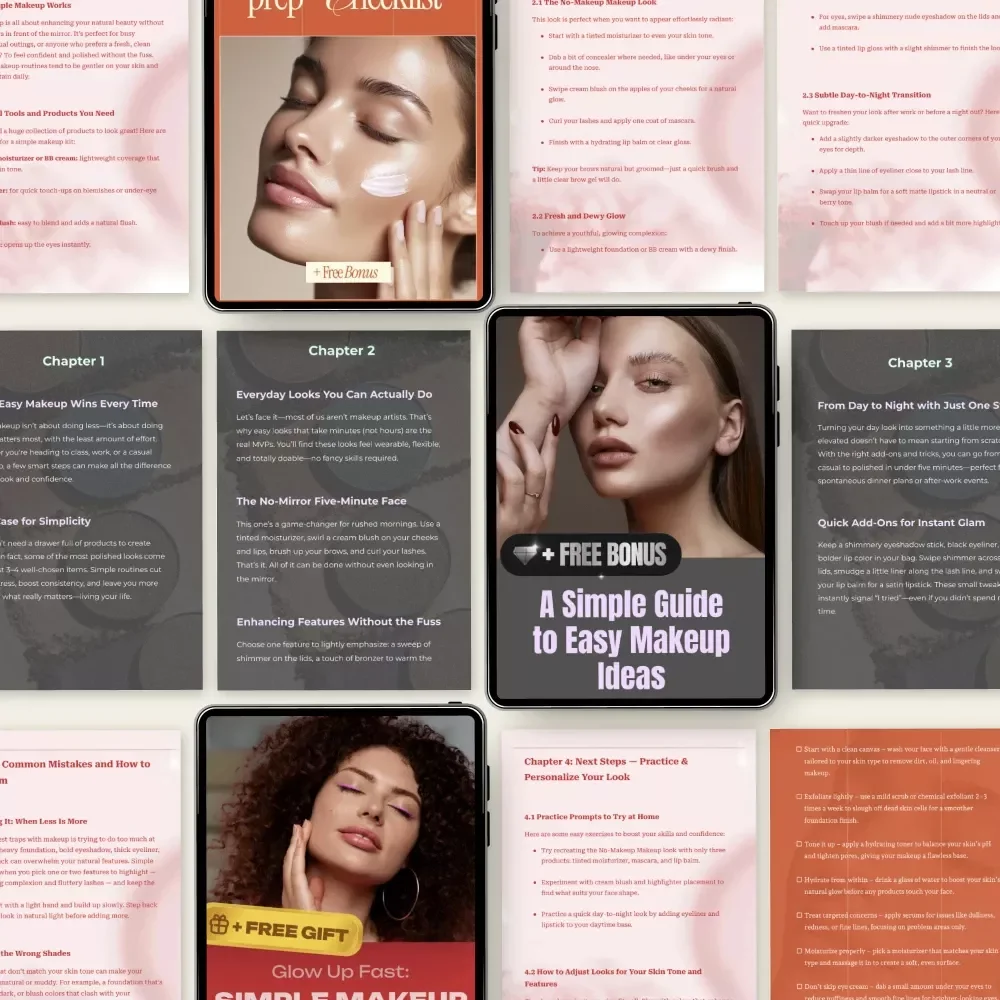 No-Stress Makeup Secrets Bundle | Easy Makeup Ideas 3-in-1 Makeup Guides