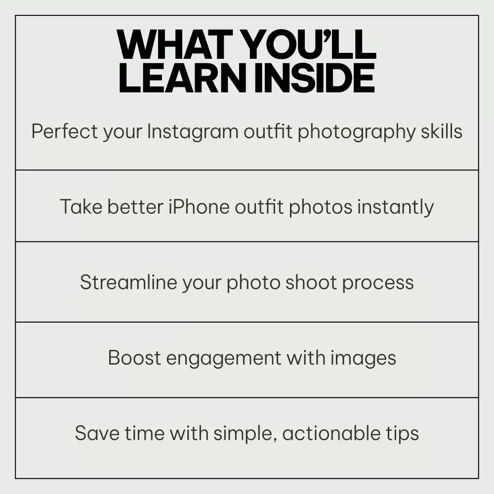 Instagram Outfit Photography Essentials 4-in-1 Digital Download Bundle