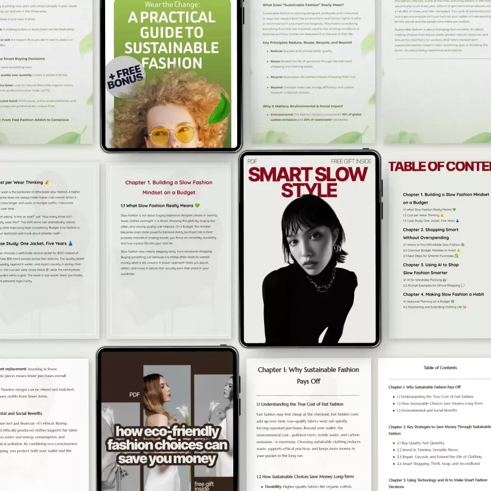 Money-Saving Sustainable Fashion Strategies: 3-in-1 Bundle of Guides, eBooks, & Checklists