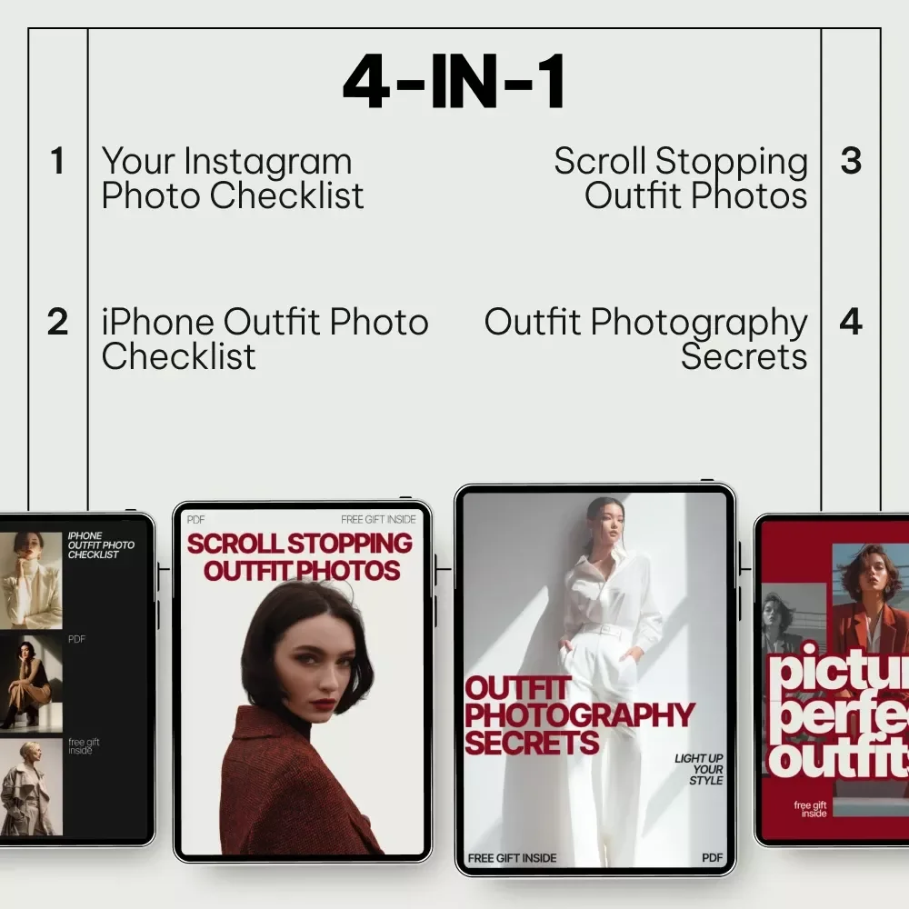 Instagram Outfit Photography Essentials 4-in-1 Digital Download Bundle