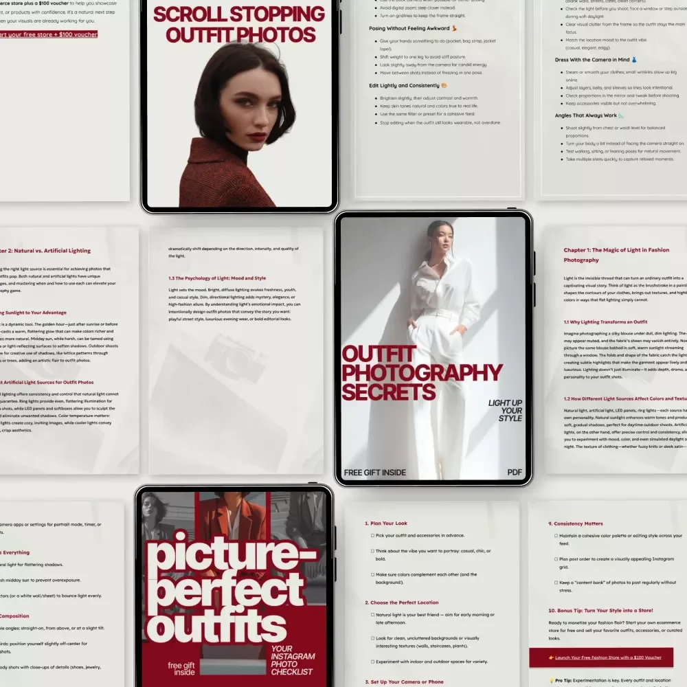 Instagram Outfit Photography Essentials 4-in-1 Digital Download Bundle