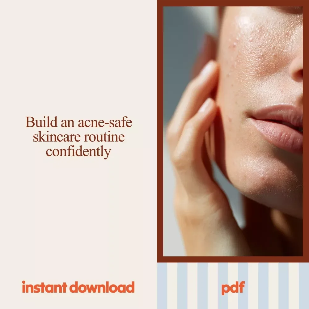 Acne-Safe Skincare Routine Pack | 4-in-1 Digital Bundle for Skincare for Acne Prone Skin | Makeup Strategies for Acne-Prone Skin + Clear Skin Blueprint Guides