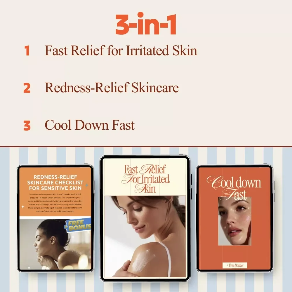 Skin Soothing Secrets Bundle | How to Calm Irritated Skin Fast 3-in-1 Guides