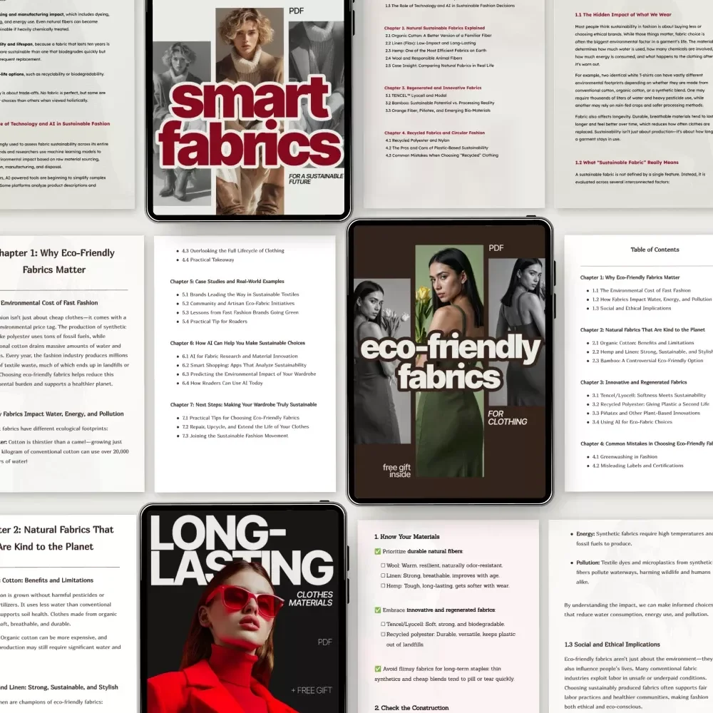 Eco-Friendly Fabric Options Bundle: 3-in-1 Guide for Sustainable Fashion Lovers