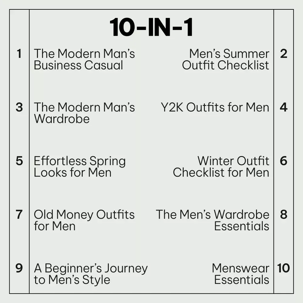 Men’s Wardrobe-to-Outfit Toolkit: 10-in-1 Bundle of Guides, eBooks & Checklists for Stylish Men