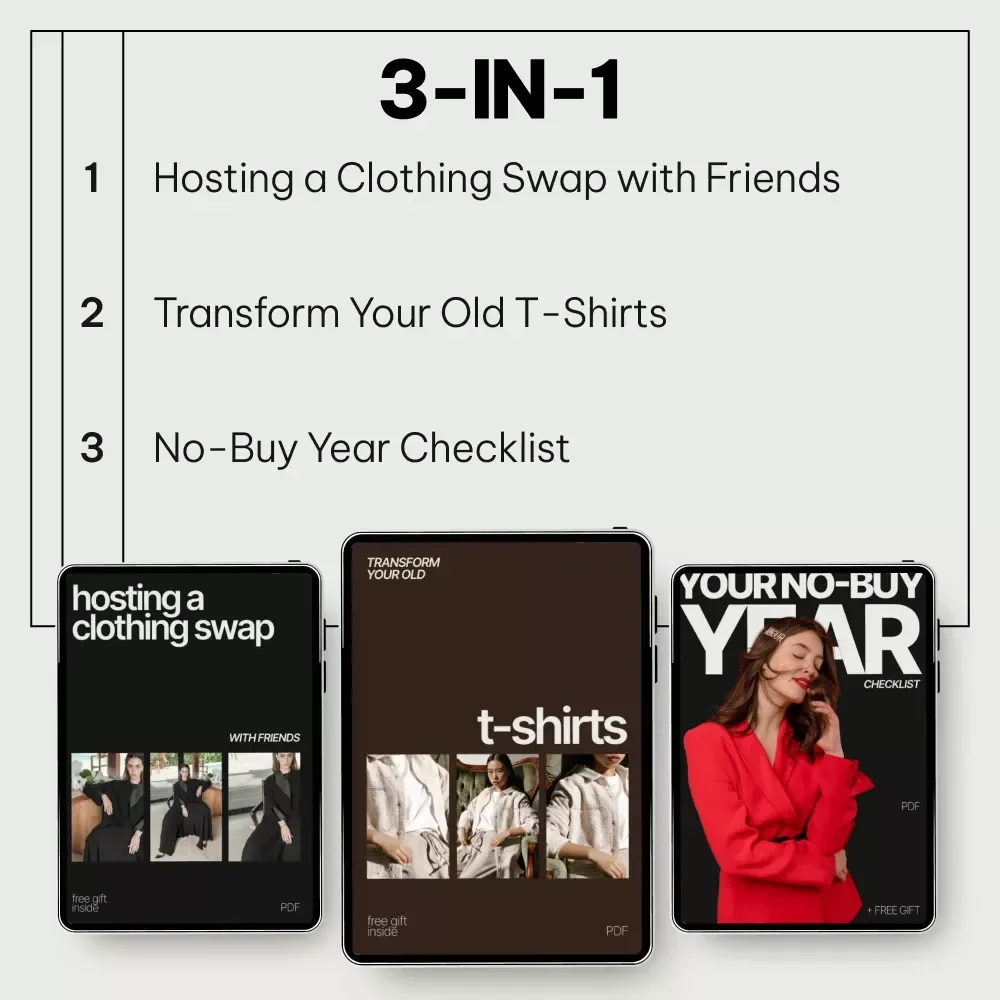 No-Buy Year Wardrobe Discipline Toolkit | 3-in-1 Digital Bundle for Fashion Enthusiasts
