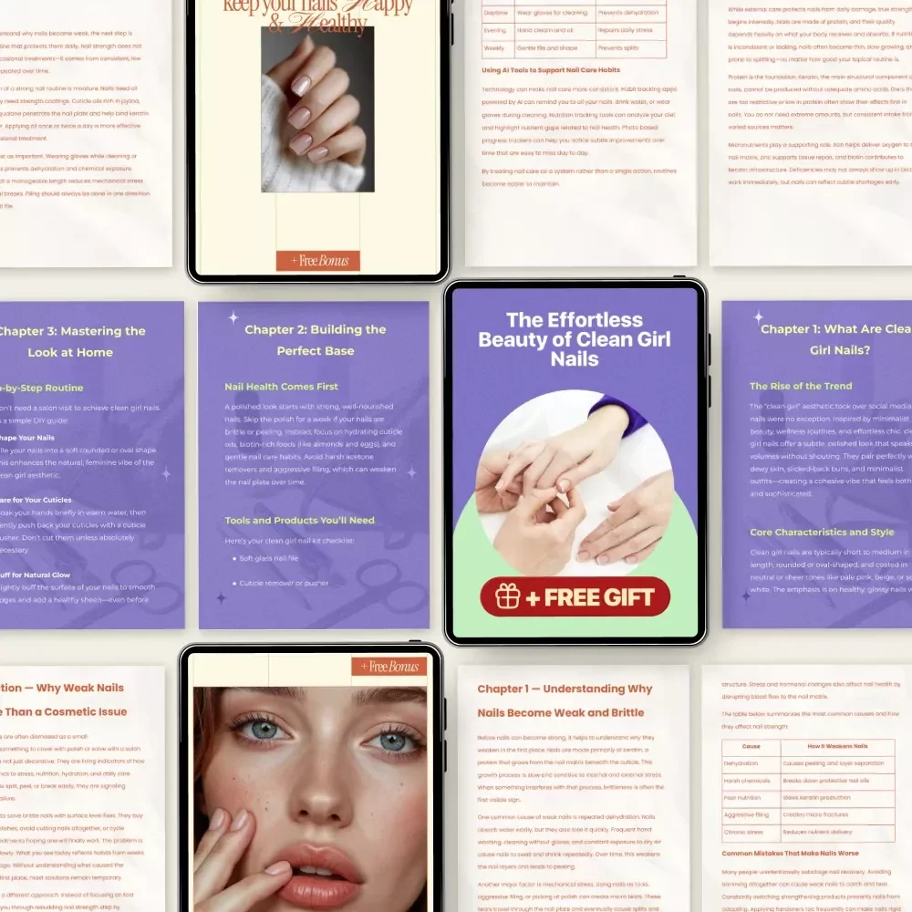 Nail Trends Inspiration Pack – 3-in-1 Clean Girl Nails, Strong Nails & Cuticle Care Bundle