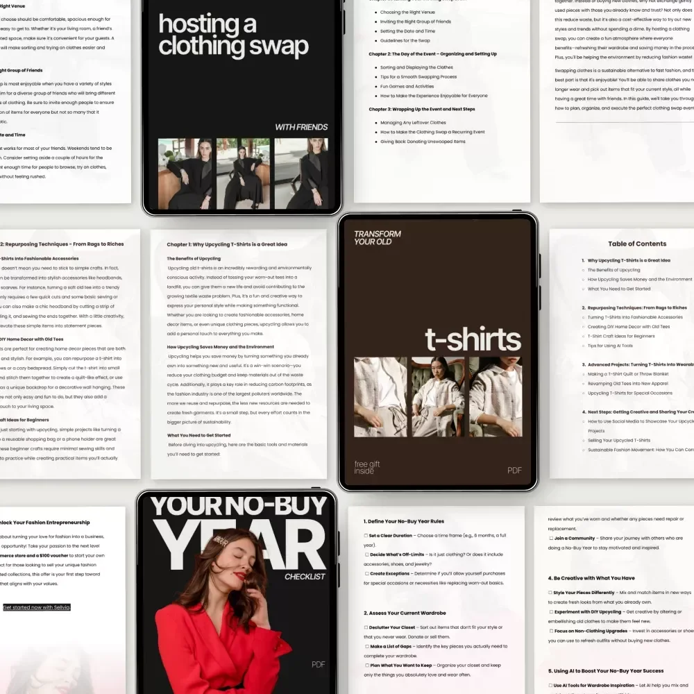 No-Buy Year Wardrobe Discipline Toolkit | 3-in-1 Digital Bundle for Fashion Enthusiasts