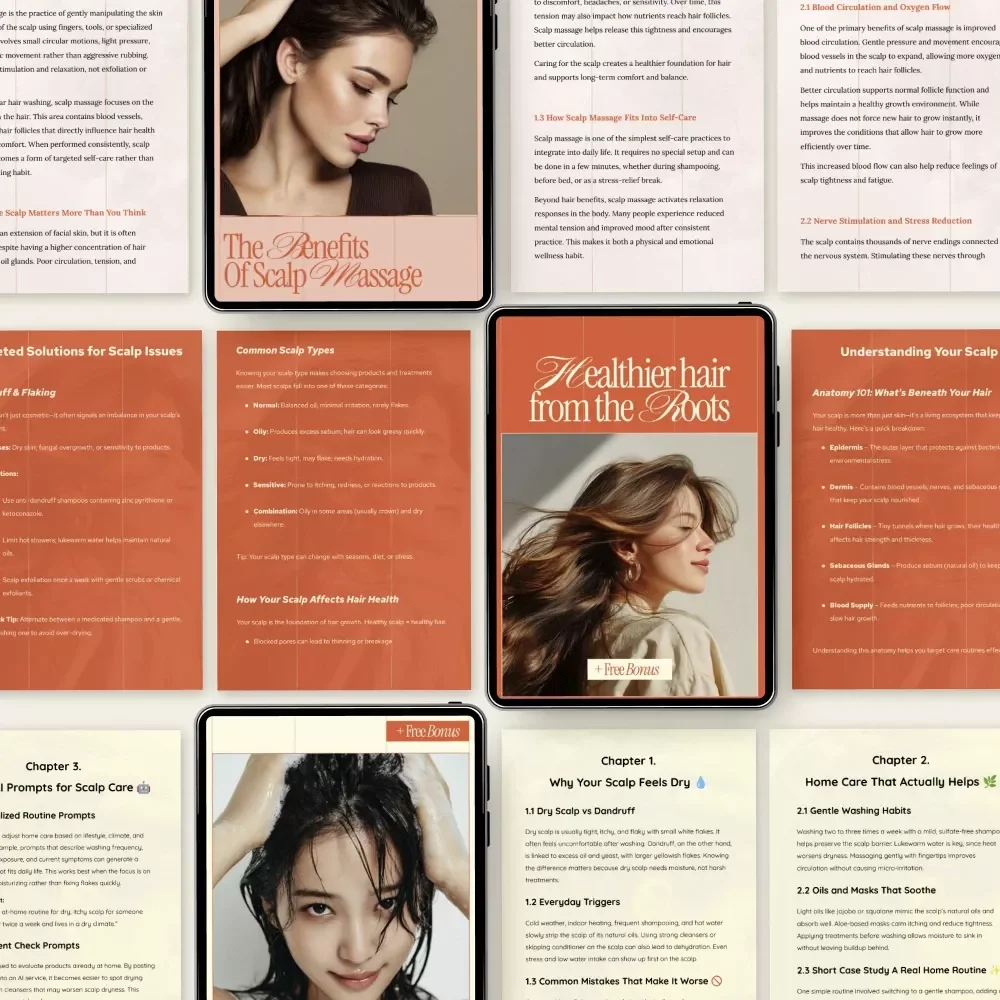 Scalp Care Secrets Pack | 5-in-1 Digital Bundle with Proven scalp care tips