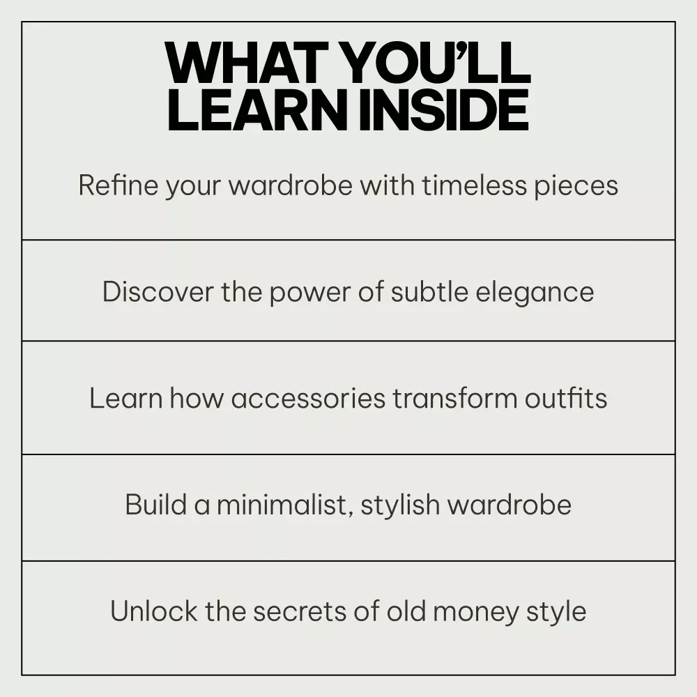 What Quiet Luxury Really Looks Like: 5-in-1 Bundle on Quiet Luxury Style Trends Explained
