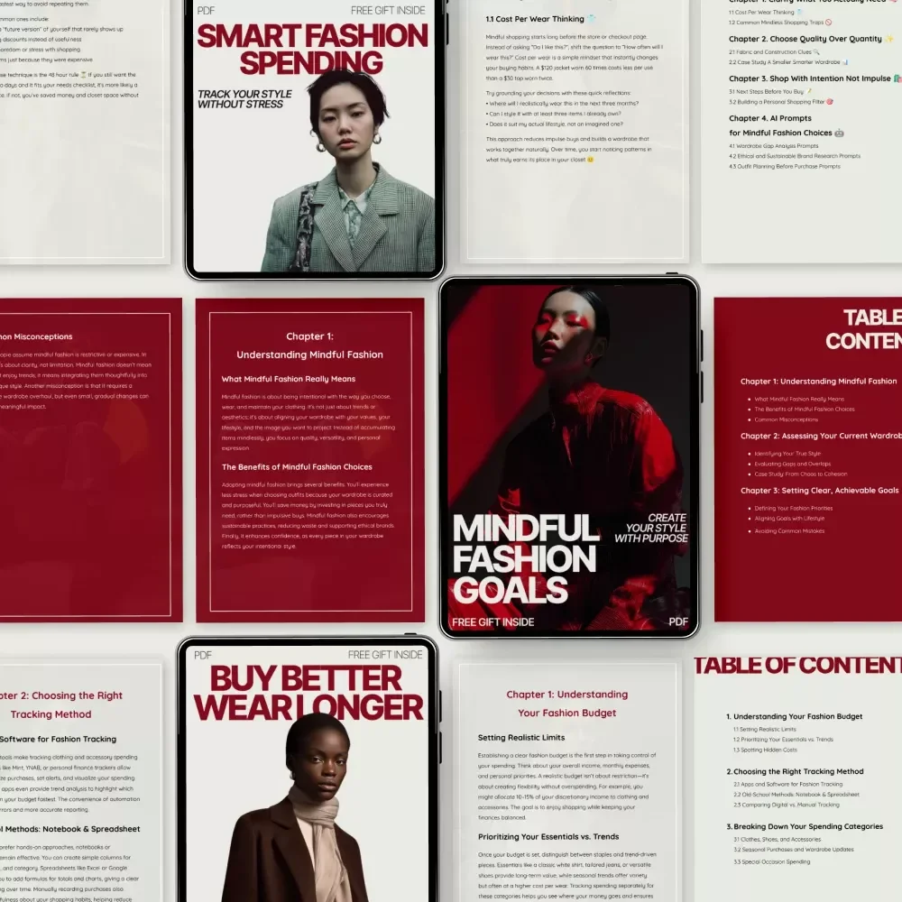 Style Goals and Shopping Boundaries Bundle - Mindful Fashion Guides and Checklists