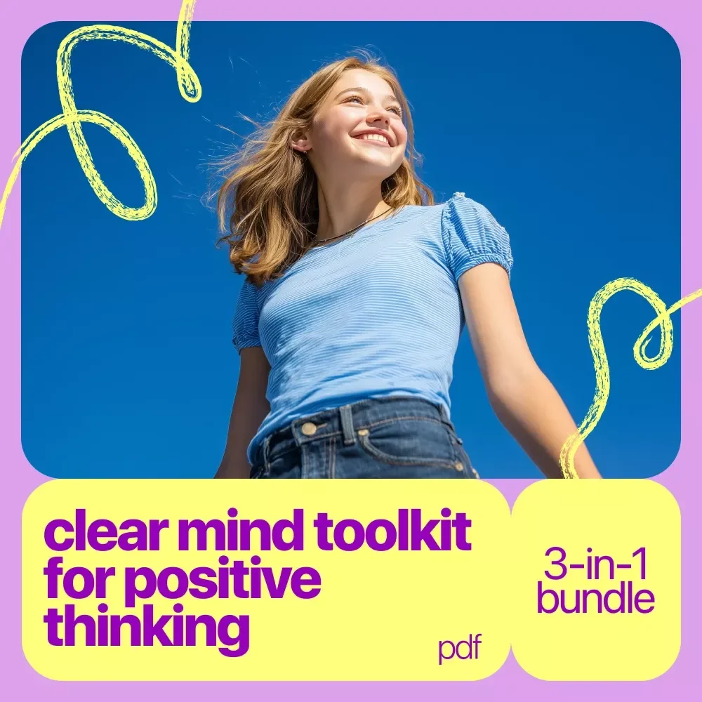 Clear Mind Toolkit for Positive Thinking | 3-in-1 Digital Bundle on how to think positive | Wake Up to Win: How to Start Your Day with Positivity and Purpose