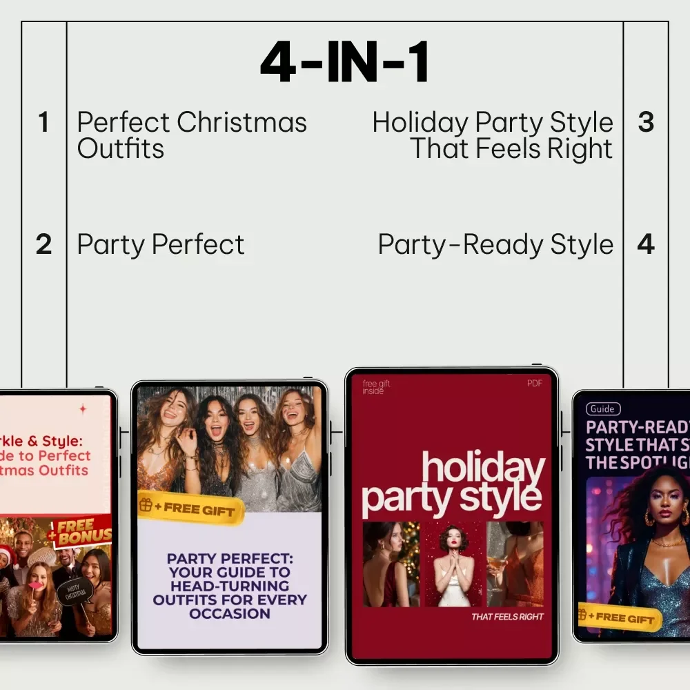 Festive Fashion Ideas for Any Event - 4-in-1 Digital Bundle of Style Guides