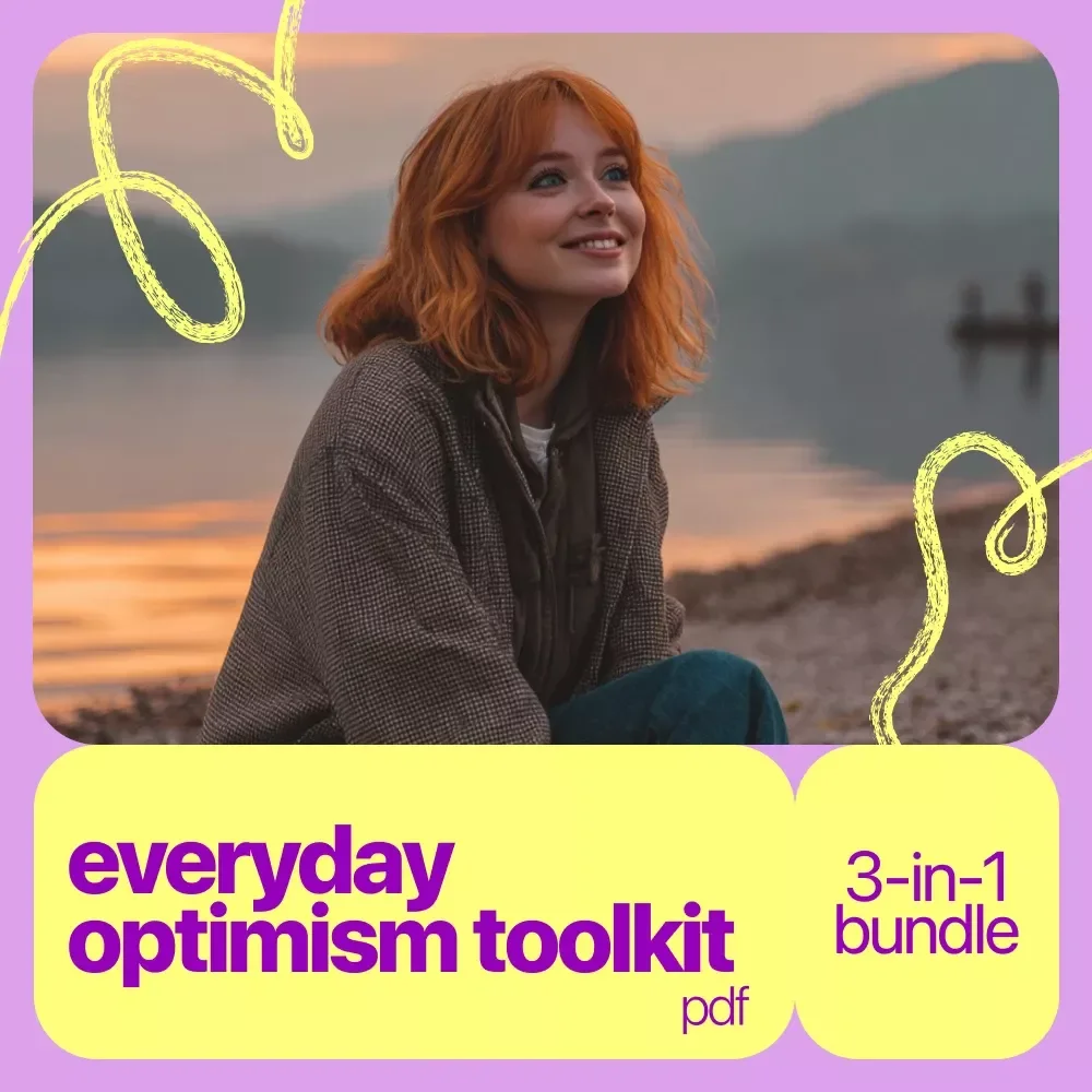 Everyday Optimism Toolkit | 3-in-1 Digital Download Bundle for how to think positive all the time | Bright Mind, Brighter Life
