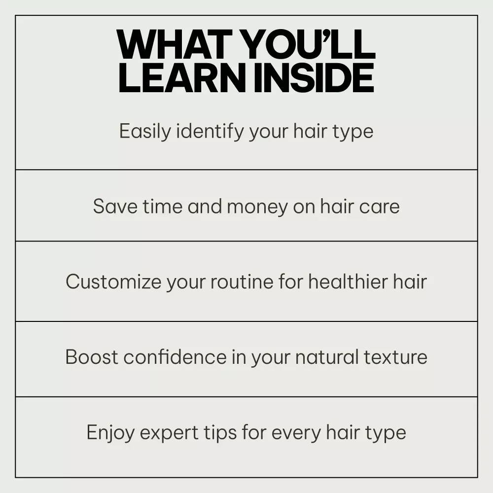 A Clear Toolkit for Finding Your Hair Type: 3-in-1 Digital Bundle