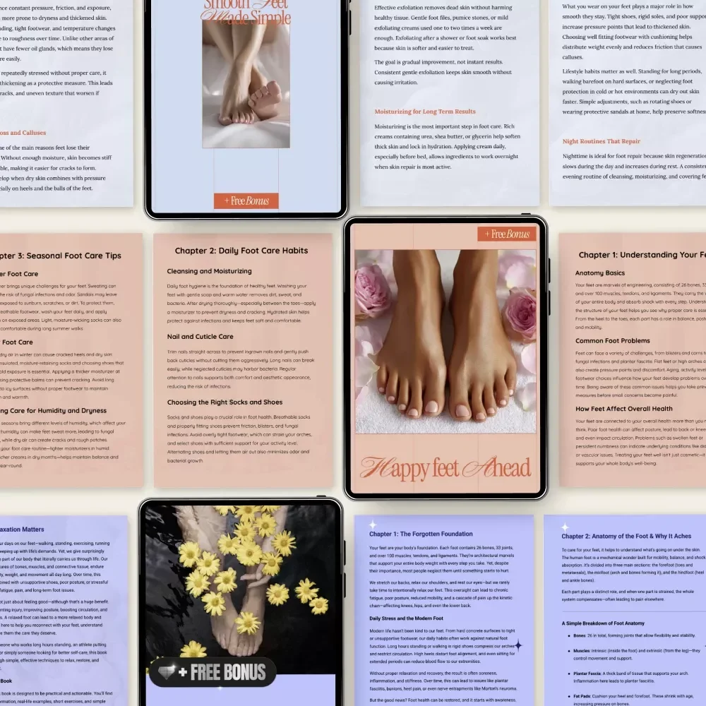 Everyday Foot Care Rituals Pack | 5-in-1 Foot Care Tips Digital Bundle