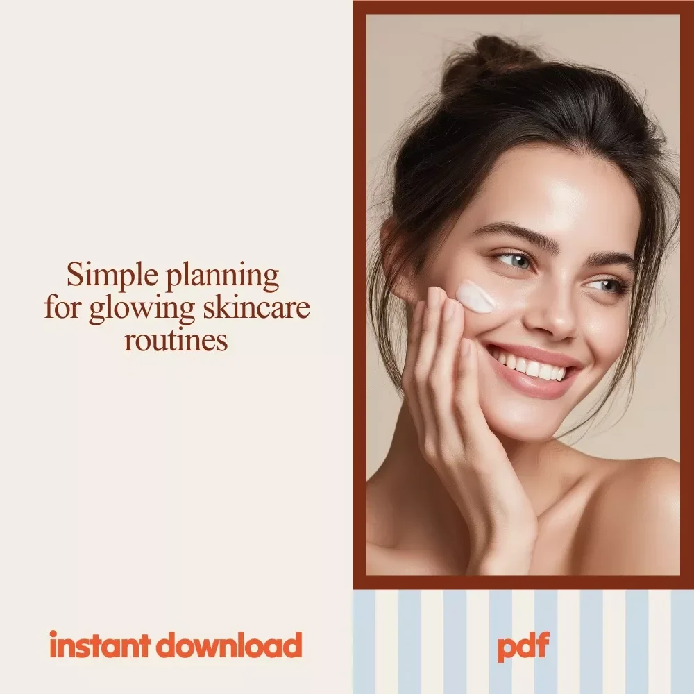 Smart Skincare Planning Bundle – 5-in-1 Digital Download, Steps for a Skincare Routine, K-Beauty Inspired Guides, Glow Routine eBooks & Checklists