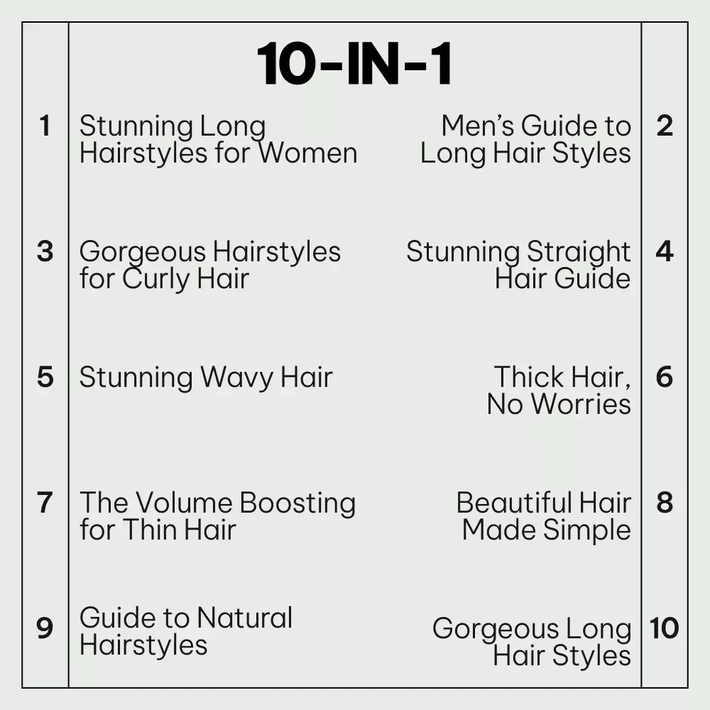 Long Hair Routine Toolkit for Daily Styling - 10 in 1 Digital Guide & Checklist Bundle