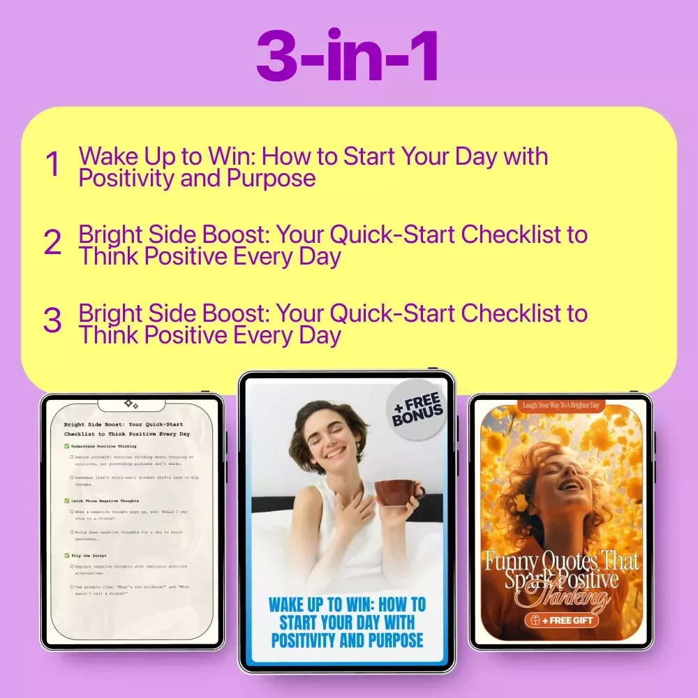 Clear Mind Toolkit for Positive Thinking | 3-in-1 Digital Bundle on how to think positive | Wake Up to Win: How to Start Your Day with Positivity and Purpose