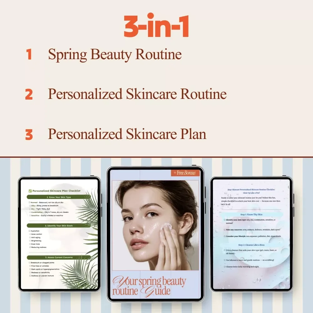 Spring Glow Skincare Rituals Pack – 3-in-1 Spring Beauty Routine Guides & Checklists