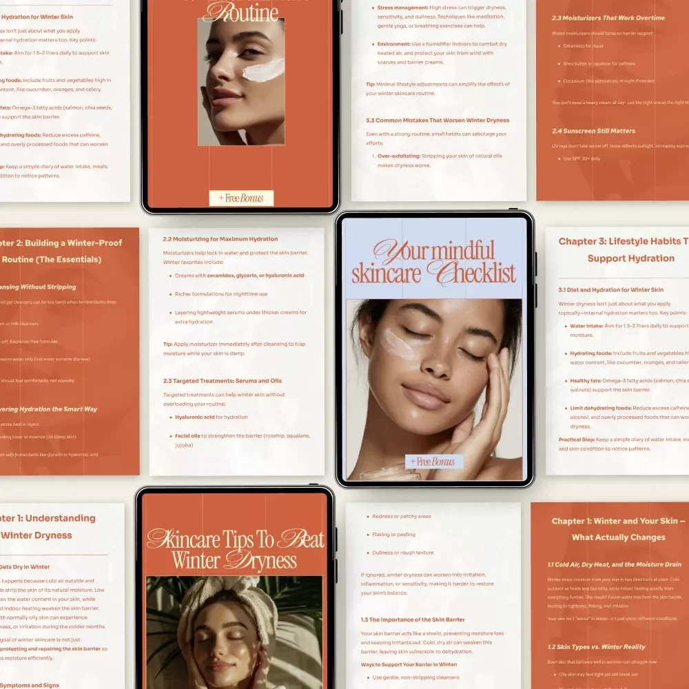 Winter Survival Skincare Tips Bundle | winter skincare routine 3-in-1 Digital Guides