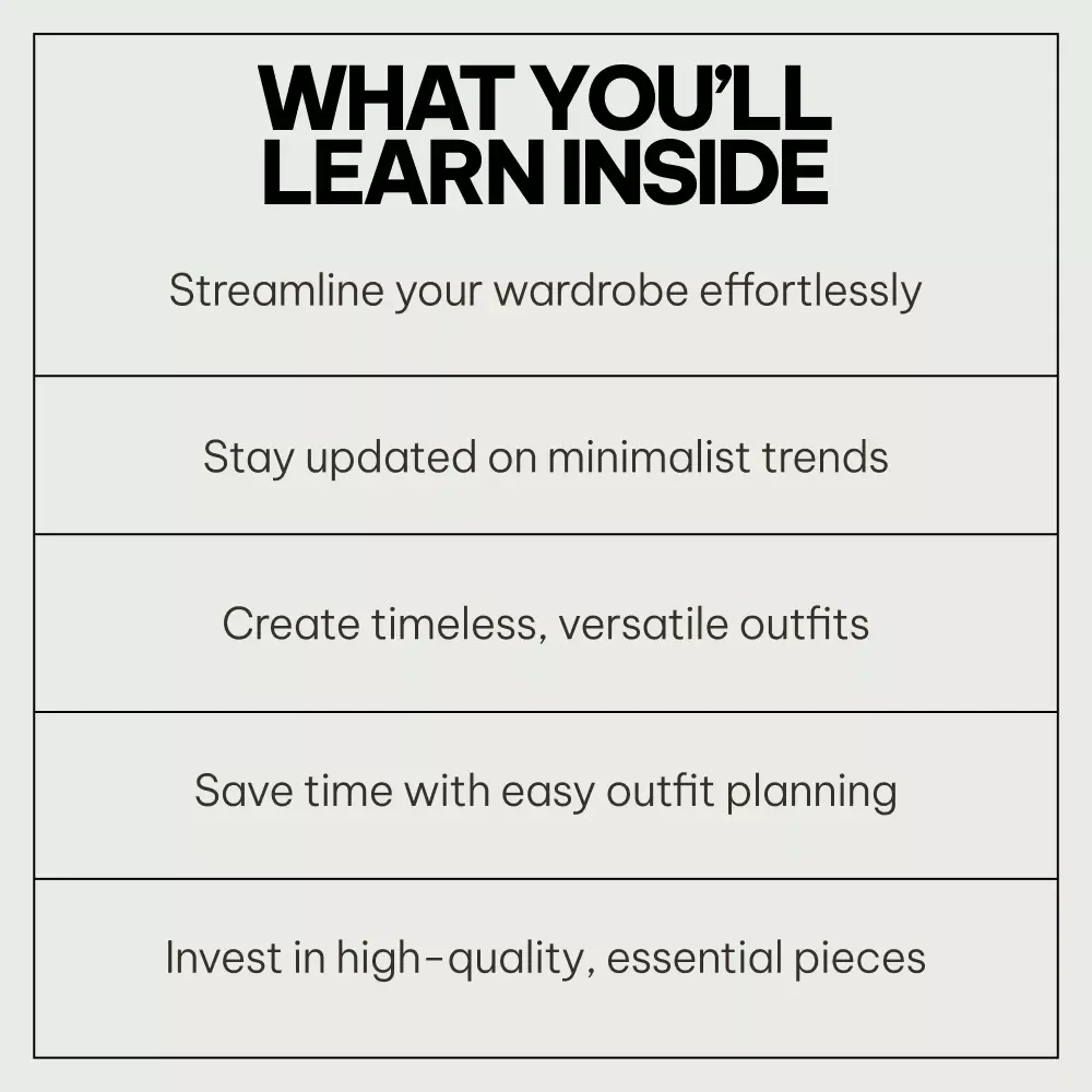 Minimal Trends Toolkit for Outfit Planning: 3-in-1 Bundle of Guides, eBooks & Checklists