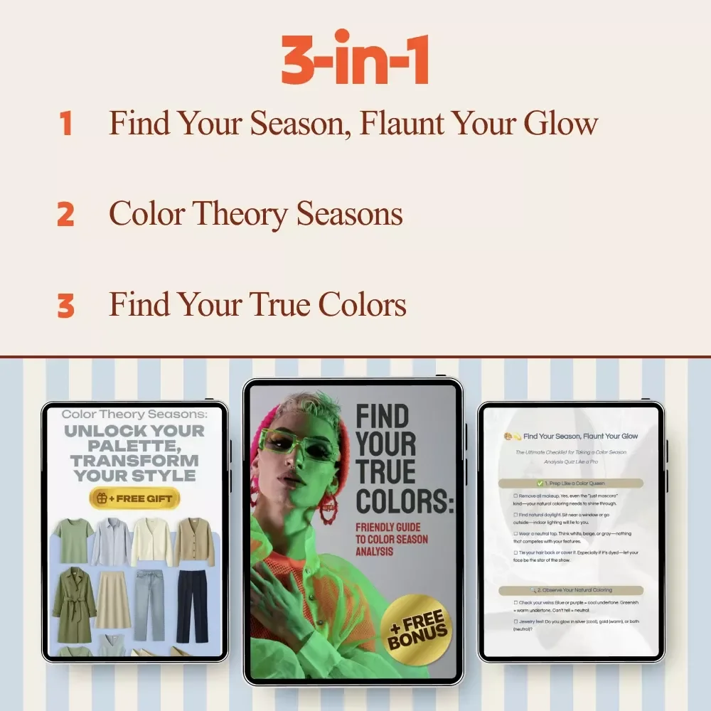 Seasonal Color Analysis Pack: A Friendly Guide to Color Season Analysis | 3-in-1 Bundle