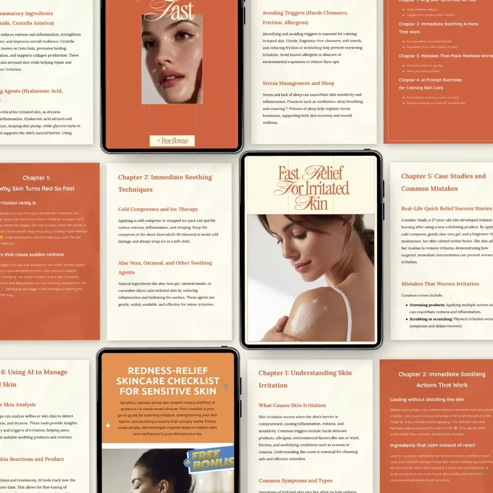 Skin Soothing Secrets Bundle | How to Calm Irritated Skin Fast 3-in-1 Guides