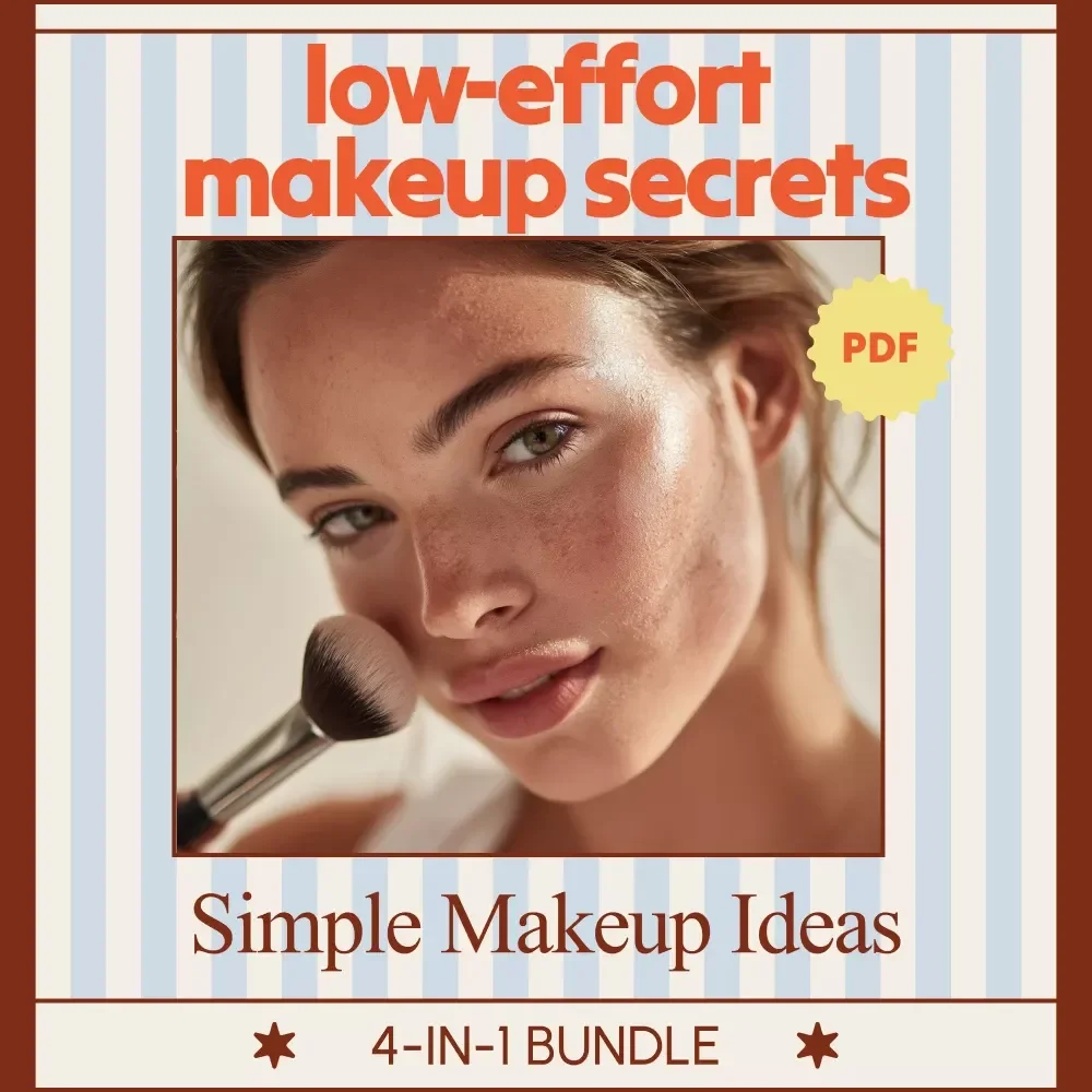 Low-Effort Makeup Secrets Pack | Simple Makeup Ideas 4-in-1 Digital Beauty Bundle
