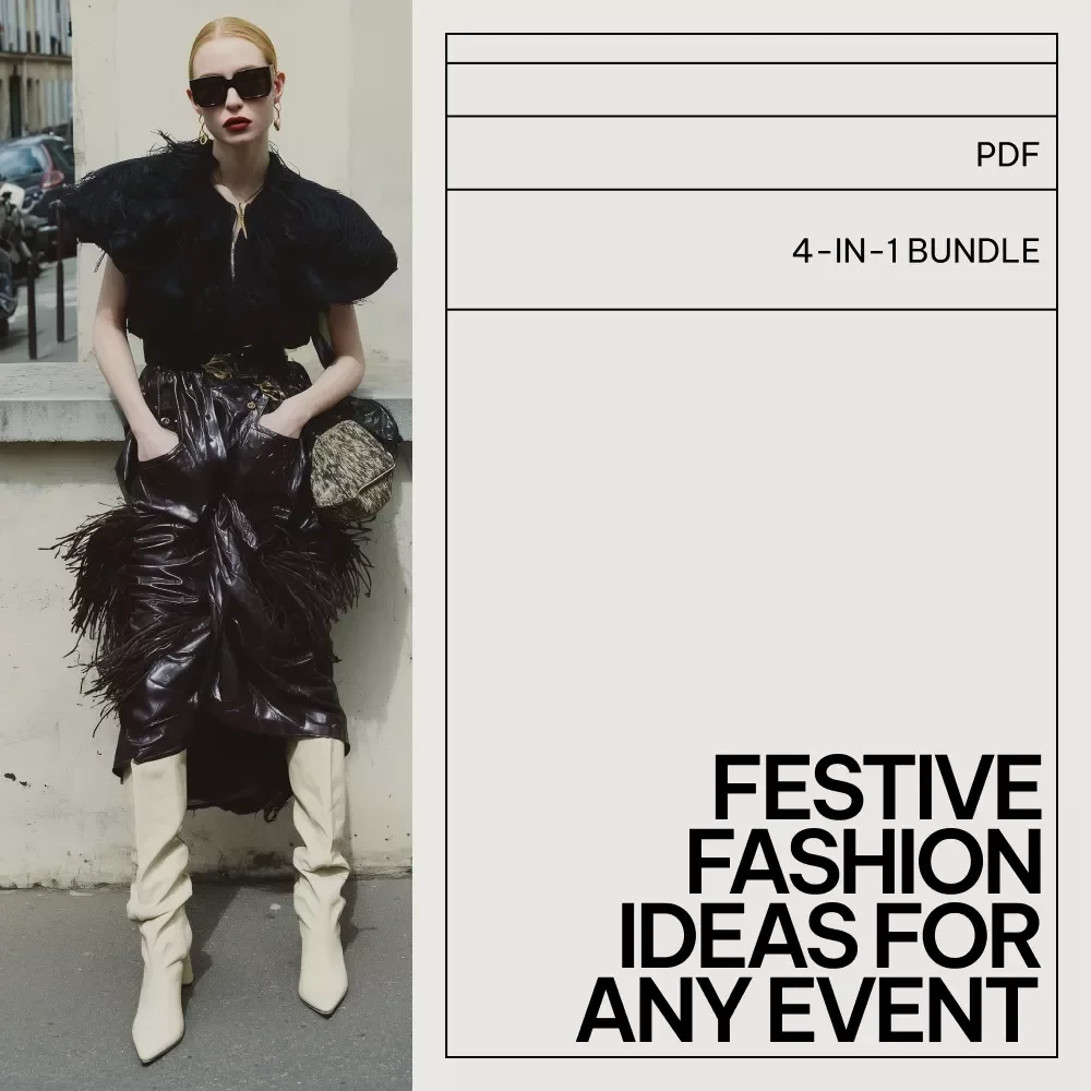 Festive Fashion Ideas for Any Event - 4-in-1 Digital Bundle of Style Guides