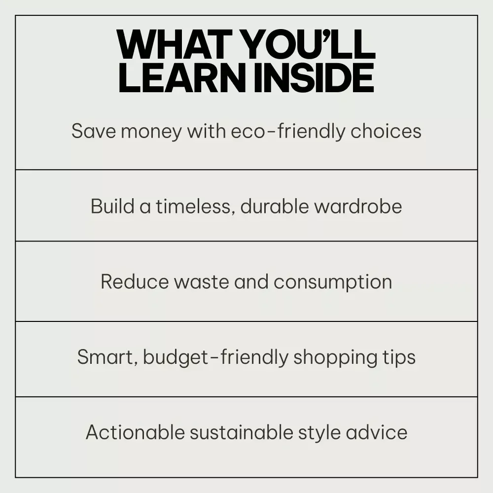 Money-Saving Sustainable Fashion Strategies: 3-in-1 Bundle of Guides, eBooks, & Checklists